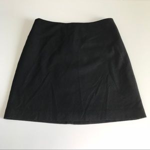Banana Republic Solid Black Wool Mini Skirt sz 0
